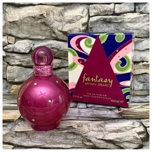 Britney Spears Signature Fantasy 3.3oz Perfume Collectible Jewel Pink Bottle New